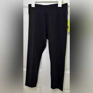 Contour Power Waist Mid-Rise Straight Leg Pants 34.5”, Black
